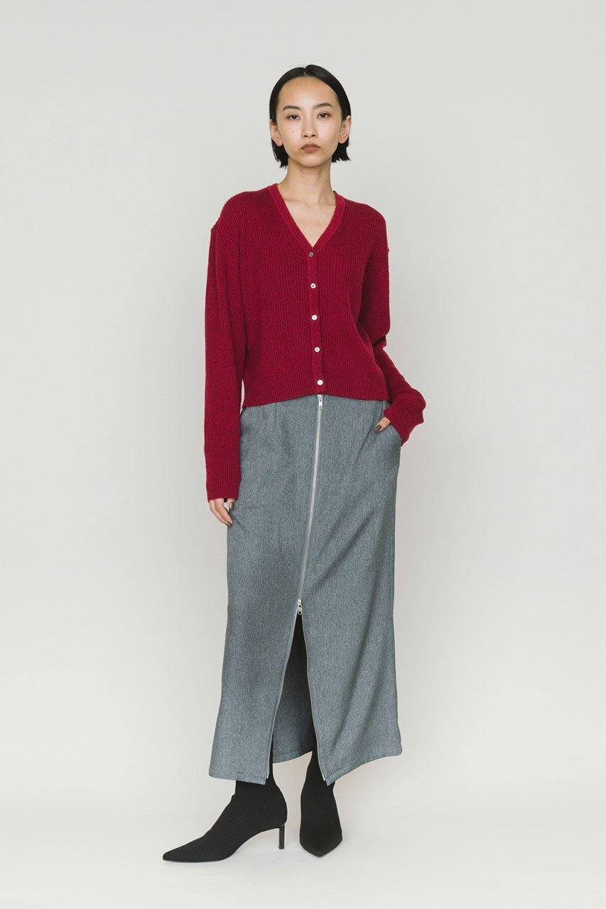 【ミディウミソリッド/MIDIUMISOLID】のVネックリブカーディガン 人気、トレンドファッション・服の通販 founy(ファニー) 　ファッション　Fashion　レディースファッション　Fashion for Women　トップス・カットソー　Cut & Sew Tops　ニット　Knit Tops & Sweaters　カーディガン・羽織り　Layered Style Cardigans　Vネックトップス　V-Neck Tops / V-Cut Neckline Shirts　おすすめ　Recommended / Our Picks　カーディガン　Cardigan, Knitwear　トレンド　Trend, Trending Now　other-6|ID: prp329100004751194 ipo3291000000035350729