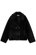 【リナージオ/LIGNAGGIO】のレッキス風長毛フェイクテーラードジャケット ブラック|ID:prp329100004751195