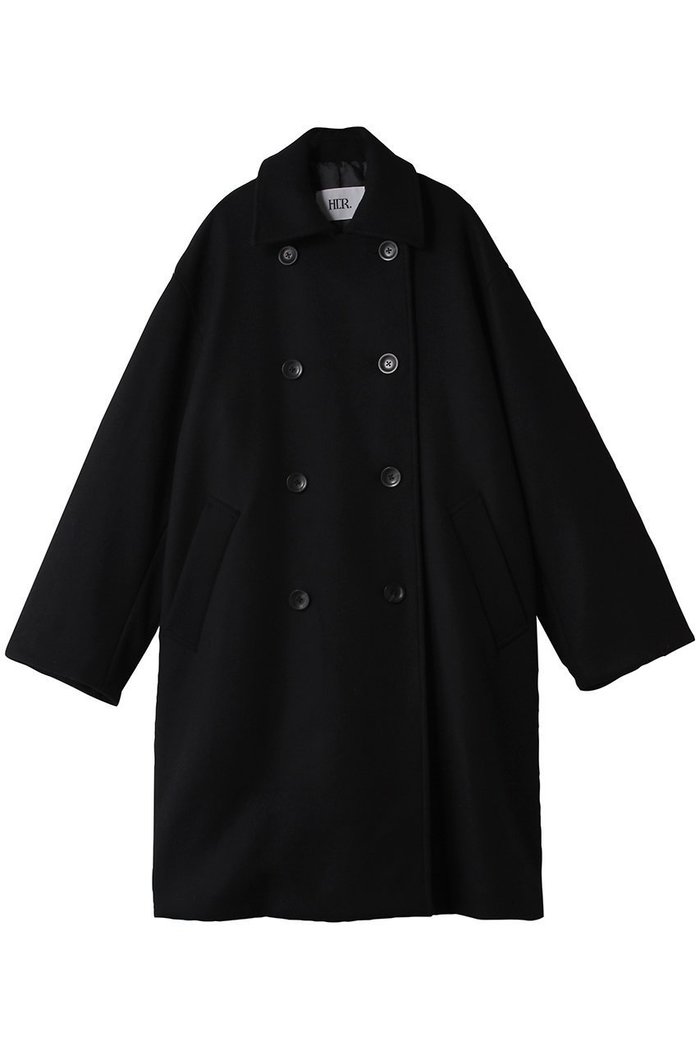 【ハー/HER.】のウールダブルオーバーコート インテリア・キッズ・メンズ・レディースファッション・服の通販 founy(ファニー) https://founy.com/ ファッション Fashion レディースファッション Fashion for Women アウター Coat / Outerwear Collection コート・ロングコート・ピーコート Long Coats, Peacoats & More ダブル Double, Double-Breasted ロング Long, Long-Length |ID: prp329100004751936 ipo3291000000035679857