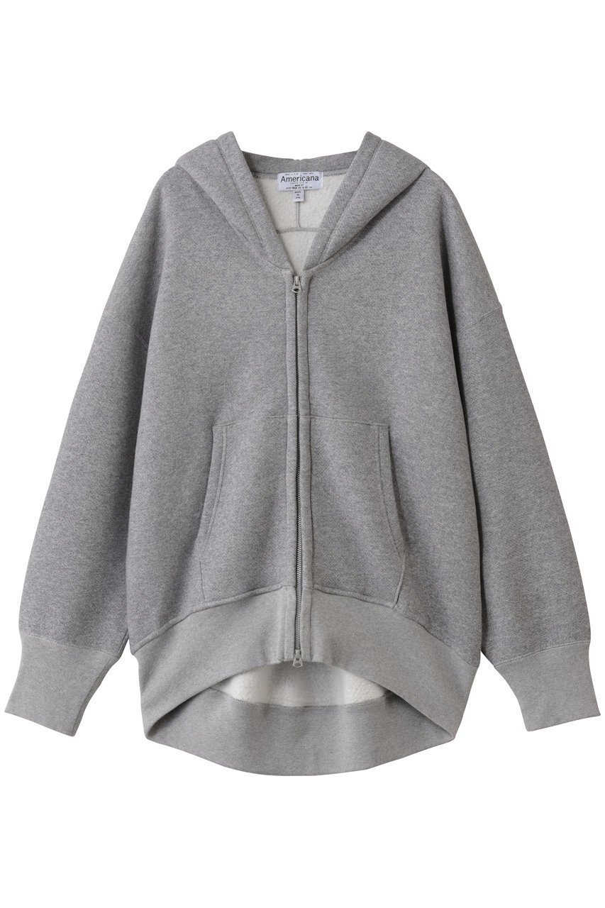 【アメリカーナ/Americana】の【ELLE SHOP限定】ゴールドジップ フード パーカー インテリア・キッズ・メンズ・レディースファッション・服の通販 founy(ファニー)  ファッション Fashion レディースファッション Fashion for Women トップス・カットソー Cut & Sew Tops シャツ・ブラウス・オフィスカジュアル Elegant Blouses & Button-Ups レディースパーカー・カジュアルフーディー Casual Hoodies & Sweatshirts ロングTシャツ・Tシャツ Longline T-Shirts & Tees スウェット・クルーネックトップス Sweatshirts & Crewnecks / Relaxed Fit Sweat Tops カットソー・ベーシックTシャツ Cut-and-Sewn Tops / Stretch Tees & Basics インナー Innerwear トレンド Trend, Trending Now パーカー Hoodie, Parka リュクス Luxury, Elegant, High-End, Chic 新作・新入荷 New Arrivals / New In 杢グレー|ID: prp329100004752809 ipo3291000000034375773