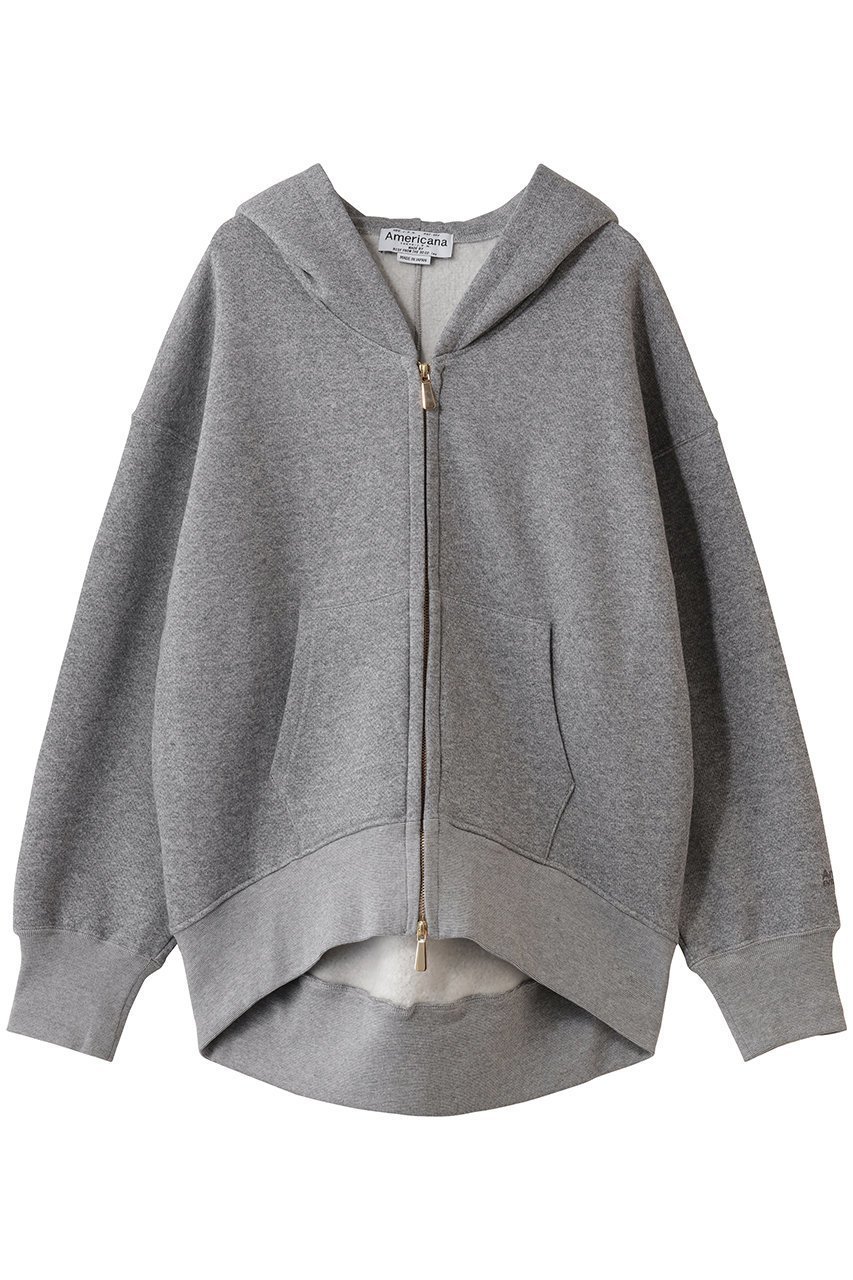 【アメリカーナ/Americana】の【ELLE SHOP限定】ゴールドジップ フード パーカー インテリア・キッズ・メンズ・レディースファッション・服の通販 founy(ファニー) 　ファッション　Fashion　レディースファッション　Fashion for Women　トップス・カットソー　Cut & Sew Tops　シャツ・ブラウス・オフィスカジュアル　Elegant Blouses & Button-Ups　レディースパーカー・カジュアルフーディー　Casual Hoodies & Sweatshirts　ロングTシャツ・Tシャツ　Longline T-Shirts & Tees　スウェット・クルーネックトップス　Sweatshirts & Crewnecks / Relaxed Fit Sweat Tops　カットソー・ベーシックTシャツ　Cut-and-Sewn Tops / Stretch Tees & Basics　インナー　Innerwear　トレンド　Trend, Trending Now　パーカー　Hoodie, Parka　リュクス　Luxury, Elegant, High-End, Chic　杢グレー|ID: prp329100004752809 ipo3291000000035716998