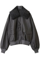 【シシ/sisii】のA-2 ジャケット 2WAYムートンファー襟付き(取り外し可能) チャコールグレー|ID:prp329100004752814