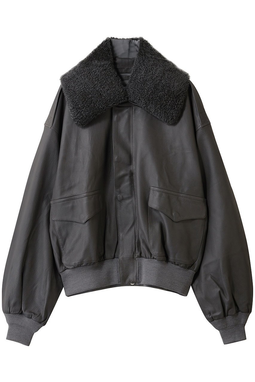 【シシ/sisii】のA-2 ジャケット 2WAYムートンファー襟付き(取り外し可能) インテリア・キッズ・メンズ・レディースファッション・服の通販 founy(ファニー) 　ファッション　Fashion　レディースファッション　Fashion for Women　アウター　Coat / Outerwear Collection　レディースジャケット・軽アウター　Jackets　ブルゾンジャケット・スポーティアウター　Blouson Jackets　ジャケット　Jacket, Outerwear　スタイリッシュ　Stylish, Fashionable　フェミニン　Feminine, Girly　ブルゾン　Blouson, Bomber Jacket　マニッシュ　Mannish, Boyish　新作・新入荷　New Arrivals / New In　A/W・秋冬　Autumn/Winter　チャコールグレー|ID: prp329100004752814 ipo3291000000034375808