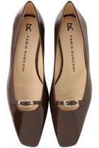 【ファビオ ルスコーニ/FABIO RUSCONI】のベルト付きパテントフラットシューズ ブラウン|ID: prp329100004752818 ipo3291000000035385841