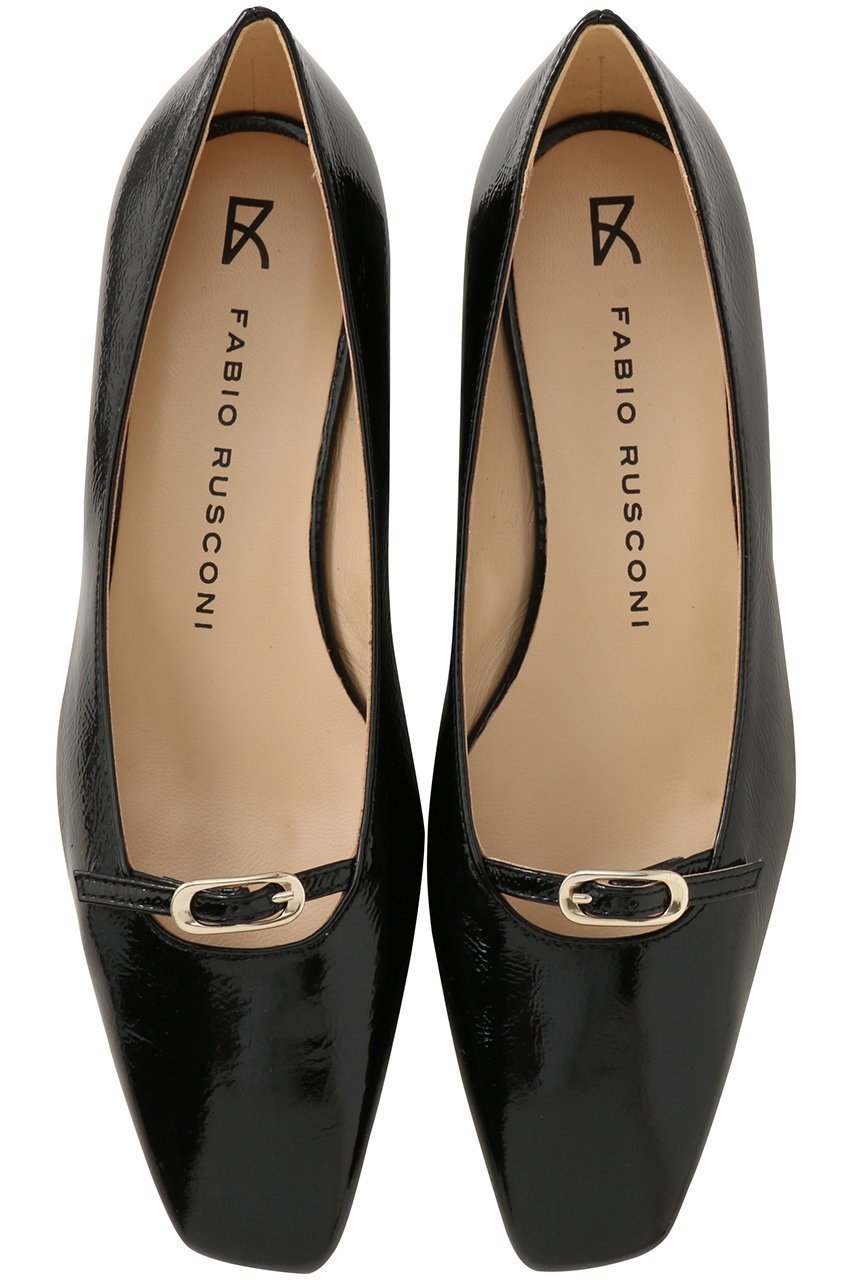 【ファビオ ルスコーニ/FABIO RUSCONI】のベルト付きパテントフラットシューズ インテリア・キッズ・メンズ・レディースファッション・服の通販 founy(ファニー) 　ファッション　Fashion　レディースファッション　Fashion for Women　ベルト&ウエストマーク　Belts & Waist Accessories　シューズ　Shoes, Footwear　スラックス　Slacks, Dress Pants　デニム　Denim, Jeans Material　フラット　Flat, Flat Shoes　ブラック|ID: prp329100004752818 ipo3291000000035385842