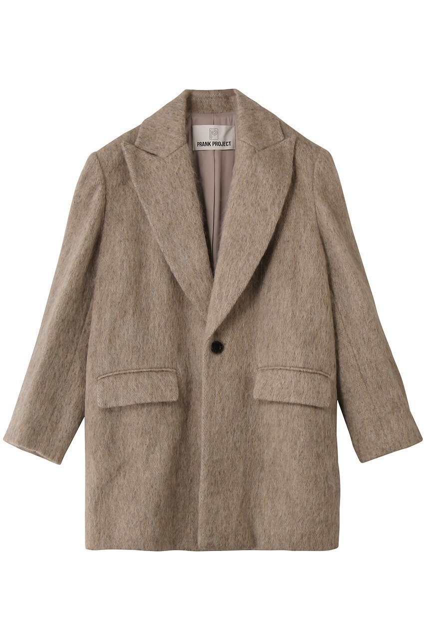 【プランク プロジェクト/PRANK PROJECT】のモヘアシャギーテーラードコート / Mohair Shaggy Tailored Coat インテリア・キッズ・メンズ・レディースファッション・服の通販 founy(ファニー) 　ファッション　Fashion　レディースファッション　Fashion for Women　アウター　Coat / Outerwear Collection　コート・ロングコート・ピーコート　Long Coats, Peacoats & More　ロング　Long, Long-Length　エレガント 上品　Elegant　BGE(ベージュ)|ID: prp329100004752834 ipo3291000000034375955