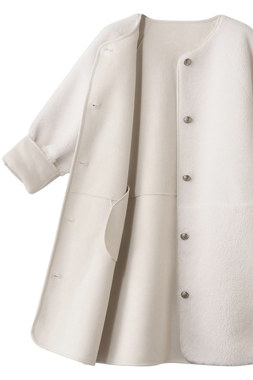 【アルアバイル/allureville】のツーブロッキングボアコート 人気、トレンドファッション・服の通販 founy(ファニー) 　ファッション　Fashion　レディースファッション　Fashion for Women　アウター　Coat / Outerwear Collection　コート・ロングコート・ピーコート　Long Coats, Peacoats & More　おすすめ　Recommended / Our Picks　ブロッキング　Color Blocking, Panel Design　リラックス　Relax, Relaxed Fit　ロング　Long, Long-Length　エレガント 上品　Elegant　other-6|ID: prp329100004752846 ipo3291000000035295497