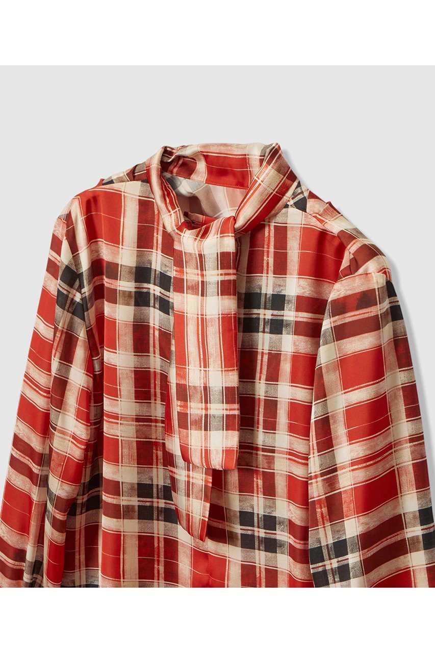 【アルアバイル/allureville】のLISAチェックPTブラウス 人気、トレンドファッション・服の通販 founy(ファニー)  ファッション Fashion レディースファッション Fashion for Women トップス・カットソー Cut & Sew Tops シャツ・ブラウス・オフィスカジュアル Elegant Blouses & Button-Ups イタリア Italy スリーブ Sleeve, Long Sleeve / Short Sleeve チェック Check, Plaid, Tartan トレンド Trend, Trending Now ドレープ Drape, Draping Fabric ロング Long, Long-Length 新作・新入荷 New Arrivals / New In other-4|ID: prp329100004752847 ipo3291000000034376067