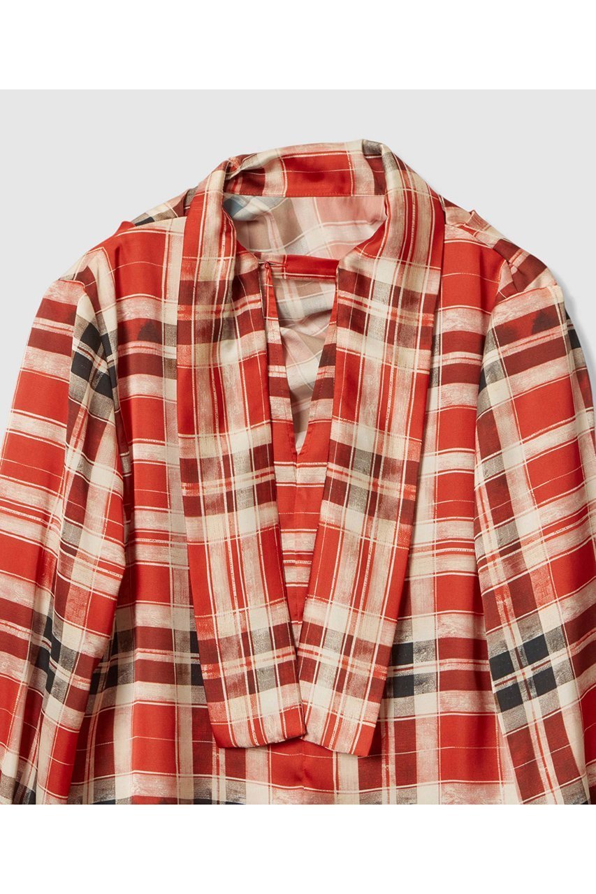 【アルアバイル/allureville】のLISAチェックPTブラウス 人気、トレンドファッション・服の通販 founy(ファニー)  ファッション Fashion レディースファッション Fashion for Women トップス・カットソー Cut & Sew Tops シャツ・ブラウス・オフィスカジュアル Elegant Blouses & Button-Ups イタリア Italy スリーブ Sleeve, Long Sleeve / Short Sleeve チェック Check, Plaid, Tartan トレンド Trend, Trending Now ドレープ Drape, Draping Fabric ロング Long, Long-Length 新作・新入荷 New Arrivals / New In other-8|ID: prp329100004752847 ipo3291000000034376071