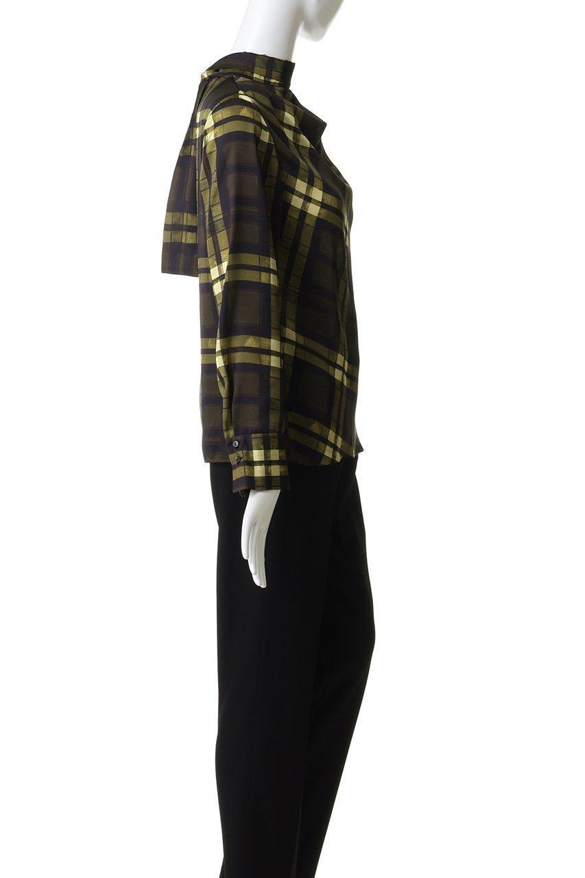 【アルアバイル/allureville】のLISAチェックPTブラウス 人気、トレンドファッション・服の通販 founy(ファニー) ファッション Fashion レディースファッション Fashion for Women トップス・カットソー Cut & Sew Tops シャツ・ブラウス・オフィスカジュアル Elegant Blouses & Button-Ups イタリア Italy スリーブ Sleeve, Long Sleeve / Short Sleeve チェック Check, Plaid, Tartan トレンド Trend, Trending Now ドレープ Drape, Draping Fabric ロング Long, Long-Length other-3|ID: prp329100004752847 ipo3291000000035483634