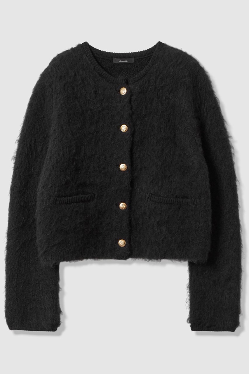 【アルアバイル/allureville】のシャギーニットカーディガン インテリア・キッズ・メンズ・レディースファッション・服の通販 founy(ファニー)  ファッション Fashion レディースファッション Fashion for Women トップス・カットソー Cut & Sew Tops ニット Knit Tops & Sweaters カーディガン・羽織り Layered Style Cardigans カーディガン Cardigan, Knitwear コンパクト Compact, Small Size ジャケット Jacket, Outerwear 新作・新入荷 New Arrivals / New In ブラック|ID: prp329100004752851 ipo3291000000034376083