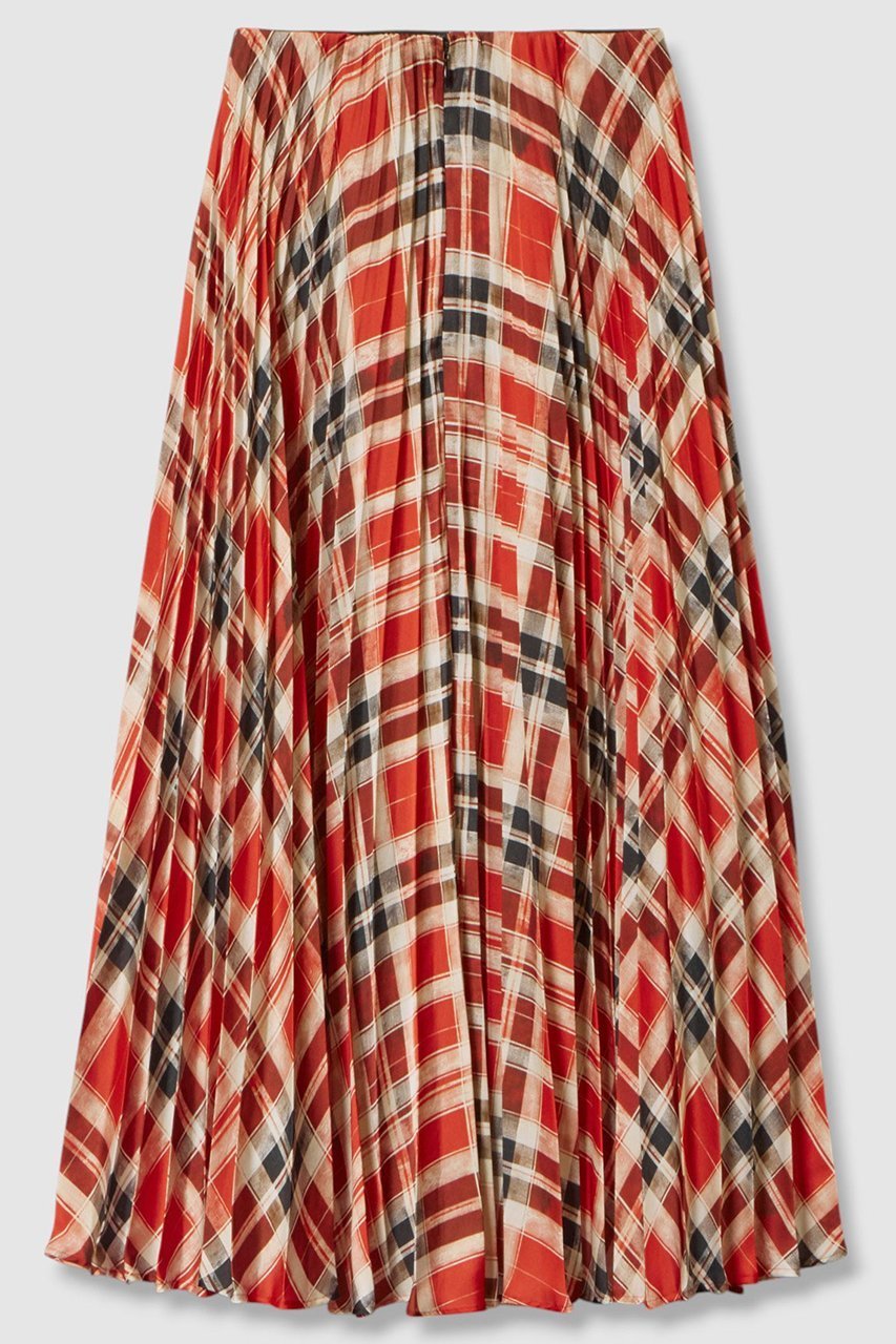 【アルアバイル/allureville】のLISAチェックプリントプリーツスカート 人気、トレンドファッション・服の通販 founy(ファニー) 　ファッション　Fashion　レディースファッション　Fashion for Women　スカート　Skirts　プリーツスカート / 上品フェミニンスタイル　Pleated Skirts　ロングスカート　Long Skirts / Maxi & Midi Skirts　イタリア　Italy　チェック　Check, Plaid, Tartan　プリーツ　Pleats, Pleated　ロング　Long, Long-Length　エレガント 上品　Elegant　other-2|ID: prp329100004752855 ipo3291000000035538160