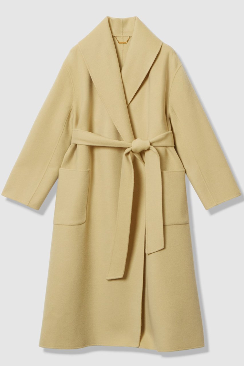 【アルアバイル/allureville】のカシミヤ混リバーショールコート インテリア・キッズ・メンズ・レディースファッション・服の通販 founy(ファニー) 　ファッション　Fashion　レディースファッション　Fashion for Women　アウター　Coat / Outerwear Collection　コート・ロングコート・ピーコート　Long Coats, Peacoats & More　ショール　Shawl, Wrap　ビッグ　Big, Oversized　リュクス　Luxury, Elegant, High-End, Chic　ロング　Long, Long-Length　人気　Popular, Best Seller　今季　This Season, Current Season　イエロー|ID: prp329100004752859 ipo3291000000034376129