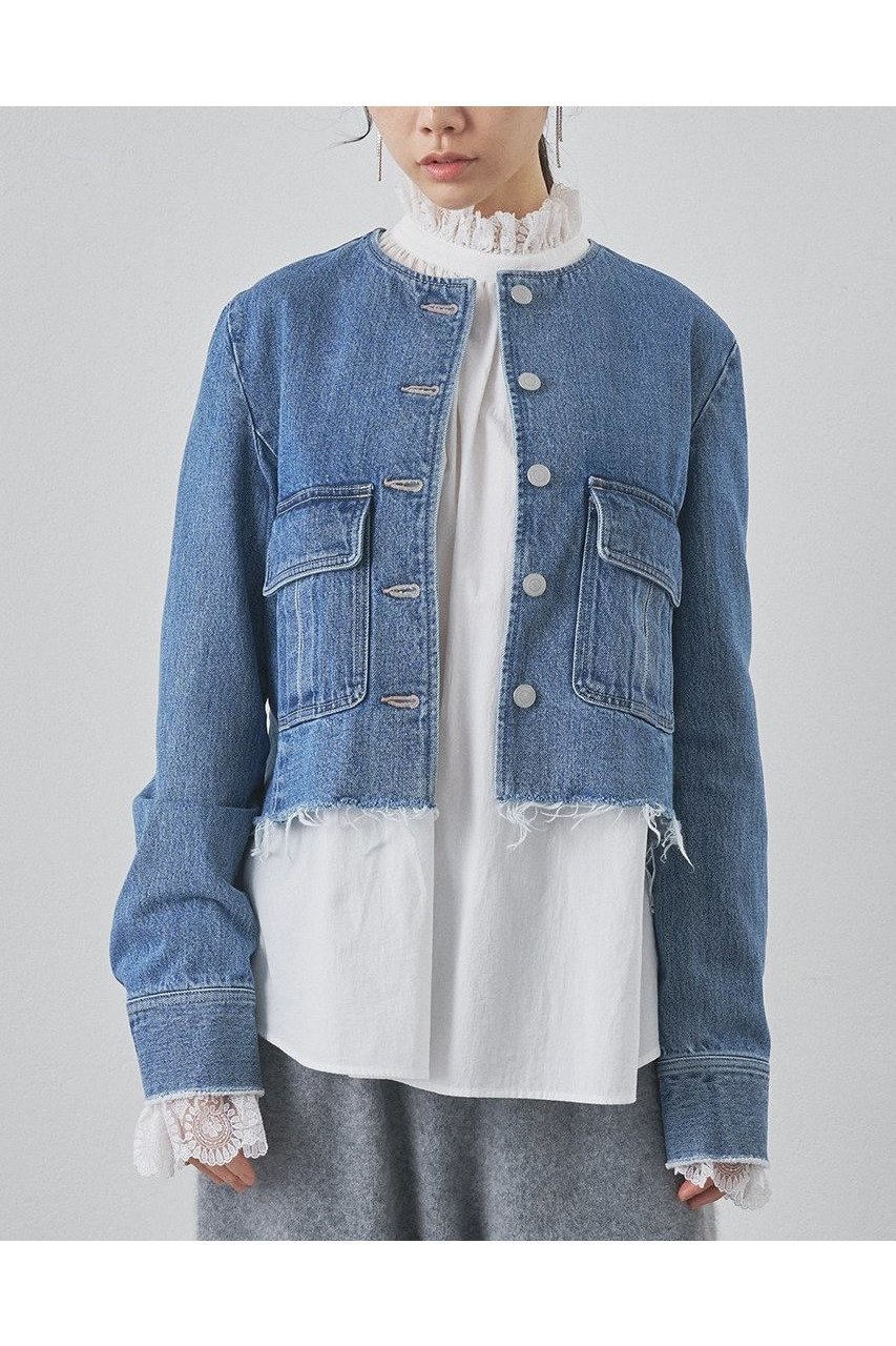 【ウィムガゼット/Whim Gazette】のデニムクルージャケット インテリア・キッズ・メンズ・レディースファッション・服の通販 founy(ファニー)  ファッション Fashion レディースファッション Fashion for Women アウター Coat / Outerwear Collection レディースジャケット・軽アウター Jackets おすすめ Recommended / Our Picks アンティーク Antique-Inspired コンパクト Compact, Small Size ジャケット Jacket, Outerwear セットアップ Set-Up, Coordinated Outfit デニム Denim, Jeans Material フリンジ Fringe, Tassel ワイド Wide, Wide Fit ヴィンテージ Vintage Style エレガント 上品 Elegant 新作・新入荷 New Arrivals / New In ブルー|ID: prp329100004752865 ipo3291000000034376172
