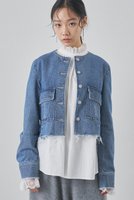 【ウィムガゼット/Whim Gazette】のデニムクルージャケット 人気、トレンドファッション・服の通販 founy(ファニー) ファッション Fashion レディースファッション Fashion for Women アウター Coat / Outerwear Collection レディースジャケット・軽アウター Jackets おすすめ Recommended / Our Picks アンティーク Antique-Inspired コンパクト Compact, Small Size ジャケット Jacket, Outerwear セットアップ Set-Up, Coordinated Outfit デニム Denim, Jeans Material フリンジ Fringe, Tassel ワイド Wide, Wide Fit ヴィンテージ Vintage Style エレガント 上品 Elegant |ID:prp329100004752865