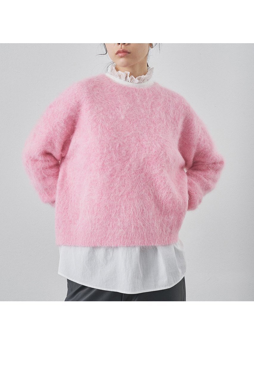 【ウィムガゼット/Whim Gazette】のスーリーアルパカC/N プルオーバー インテリア・キッズ・メンズ・レディースファッション・服の通販 founy(ファニー) 　ファッション　Fashion　レディースファッション　Fashion for Women　トップス・カットソー　Cut & Sew Tops　ニット　Knit Tops & Sweaters　カジュアルプルオーバー・ニットトップス　Pullovers & Knit Tops / Casual Pullovers　なめらか　Smooth, Silky Texture　バランス　Balance, Style Balance　リラックス　Relax, Relaxed Fit　ワイド　Wide, Wide Fit　エレガント 上品　Elegant　新作・新入荷　New Arrivals / New In　ピンク|ID: prp329100004752868 ipo3291000000034376204