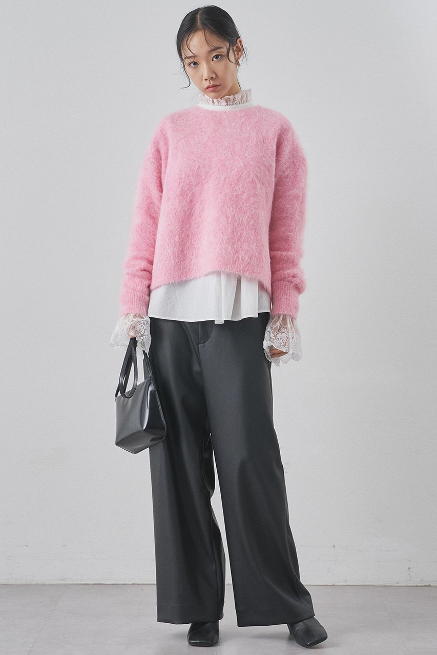 【ウィムガゼット/Whim Gazette】のスーリーアルパカC/N プルオーバー 人気、トレンドファッション・服の通販 founy(ファニー) 　ファッション　Fashion　レディースファッション　Fashion for Women　トップス・カットソー　Cut & Sew Tops　ニット　Knit Tops & Sweaters　カジュアルプルオーバー・ニットトップス　Pullovers & Knit Tops / Casual Pullovers　なめらか　Smooth, Silky Texture　バランス　Balance, Style Balance　リラックス　Relax, Relaxed Fit　ワイド　Wide, Wide Fit　エレガント 上品　Elegant　新作・新入荷　New Arrivals / New In　other-4|ID: prp329100004752868 ipo3291000000034376208