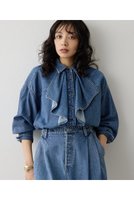 【ウィムガゼット/Whim Gazette】のフリルデニムブラウス 人気、トレンドファッション・服の通販 founy(ファニー) ファッション Fashion レディースファッション Fashion for Women トップス・カットソー Cut & Sew Tops シャツ・ブラウス・オフィスカジュアル Elegant Blouses & Button-Ups おすすめ Recommended / Our Picks アンティーク Antique-Inspired スリーブ Sleeve, Long Sleeve / Short Sleeve セットアップ Set-Up, Coordinated Outfit デニム Denim, Jeans Material バランス Balance, Style Balance フリル Frill, Ruffle ボトム Bottoms, Lower Wear ロング Long, Long-Length ヴィンテージ Vintage Style エレガント 上品 Elegant |ID:prp329100004752870