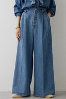【ウィムガゼット/Whim Gazette】のワイドデニムイージーパンツ 人気、トレンドファッション・服の通販 founy(ファニー) ファッション Fashion レディースファッション Fashion for Women パンツ Pants & Trousers おすすめ Recommended / Our Picks アンティーク Antique-Inspired セットアップ Set-Up, Coordinated Outfit デニム Denim, Jeans Material フロント Front, Front Design ヴィンテージ Vintage Style エレガント 上品 Elegant 新作・新入荷 New Arrivals / New In |ID:prp329100004752871