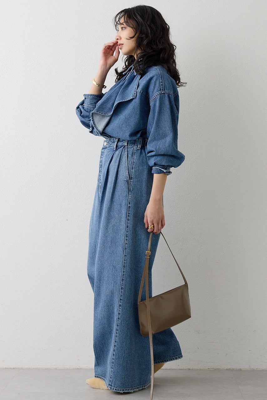 【ウィムガゼット/Whim Gazette】のワイドデニムイージーパンツ 人気、トレンドファッション・服の通販 founy(ファニー) 　ファッション　Fashion　レディースファッション　Fashion for Women　パンツ　Pants & Trousers　おすすめ　Recommended / Our Picks　アンティーク　Antique-Inspired　セットアップ　Set-Up, Coordinated Outfit　デニム　Denim, Jeans Material　フロント　Front, Front Design　ヴィンテージ　Vintage Style　エレガント 上品　Elegant　再入荷　Restock / Back in Stock　other-3|ID: prp329100004752871 ipo3291000000035385912