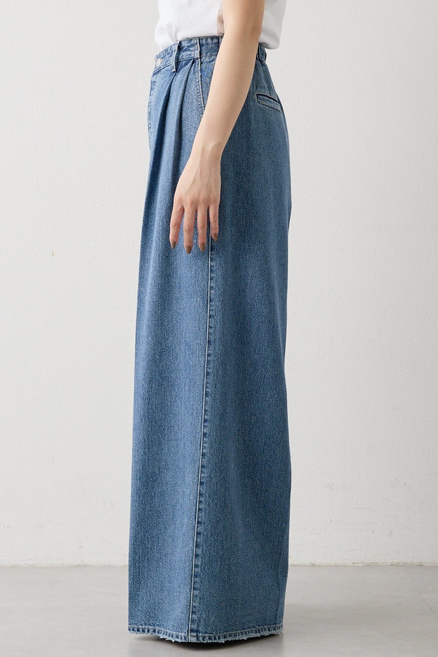 【ウィムガゼット/Whim Gazette】のワイドデニムイージーパンツ 人気、トレンドファッション・服の通販 founy(ファニー) 　ファッション　Fashion　レディースファッション　Fashion for Women　パンツ　Pants & Trousers　おすすめ　Recommended / Our Picks　アンティーク　Antique-Inspired　セットアップ　Set-Up, Coordinated Outfit　デニム　Denim, Jeans Material　フロント　Front, Front Design　ヴィンテージ　Vintage Style　エレガント 上品　Elegant　other-7|ID: prp329100004752871 ipo3291000000035972380