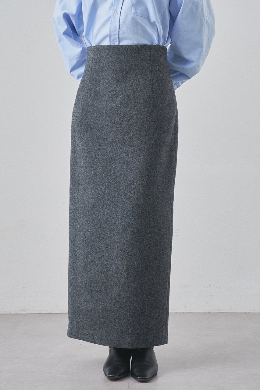 【ウィムガゼット/Whim Gazette】のメルトンスリットスカート 人気、トレンドファッション・服の通販 founy(ファニー)  ファッション Fashion レディースファッション Fashion for Women スカート Skirts ロングスカート Long Skirts / Maxi & Midi Skirts ストレート Straight, Straight Cut スリット Slit, Slit Detail マニッシュ Mannish, Boyish メルトン Melton, Heavy Wool ロング Long, Long-Length 新作・新入荷 New Arrivals / New In  other-1|ID: prp329100004752873 ipo3291000000034376244