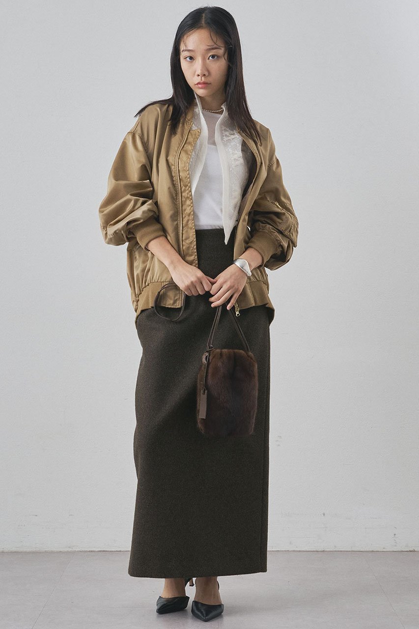 【ウィムガゼット/Whim Gazette】のメルトンスリットスカート 人気、トレンドファッション・服の通販 founy(ファニー)  ファッション Fashion レディースファッション Fashion for Women スカート Skirts ロングスカート Long Skirts / Maxi & Midi Skirts ストレート Straight, Straight Cut スリット Slit, Slit Detail マニッシュ Mannish, Boyish メルトン Melton, Heavy Wool ロング Long, Long-Length 新作・新入荷 New Arrivals / New In other-2|ID: prp329100004752873 ipo3291000000034376250