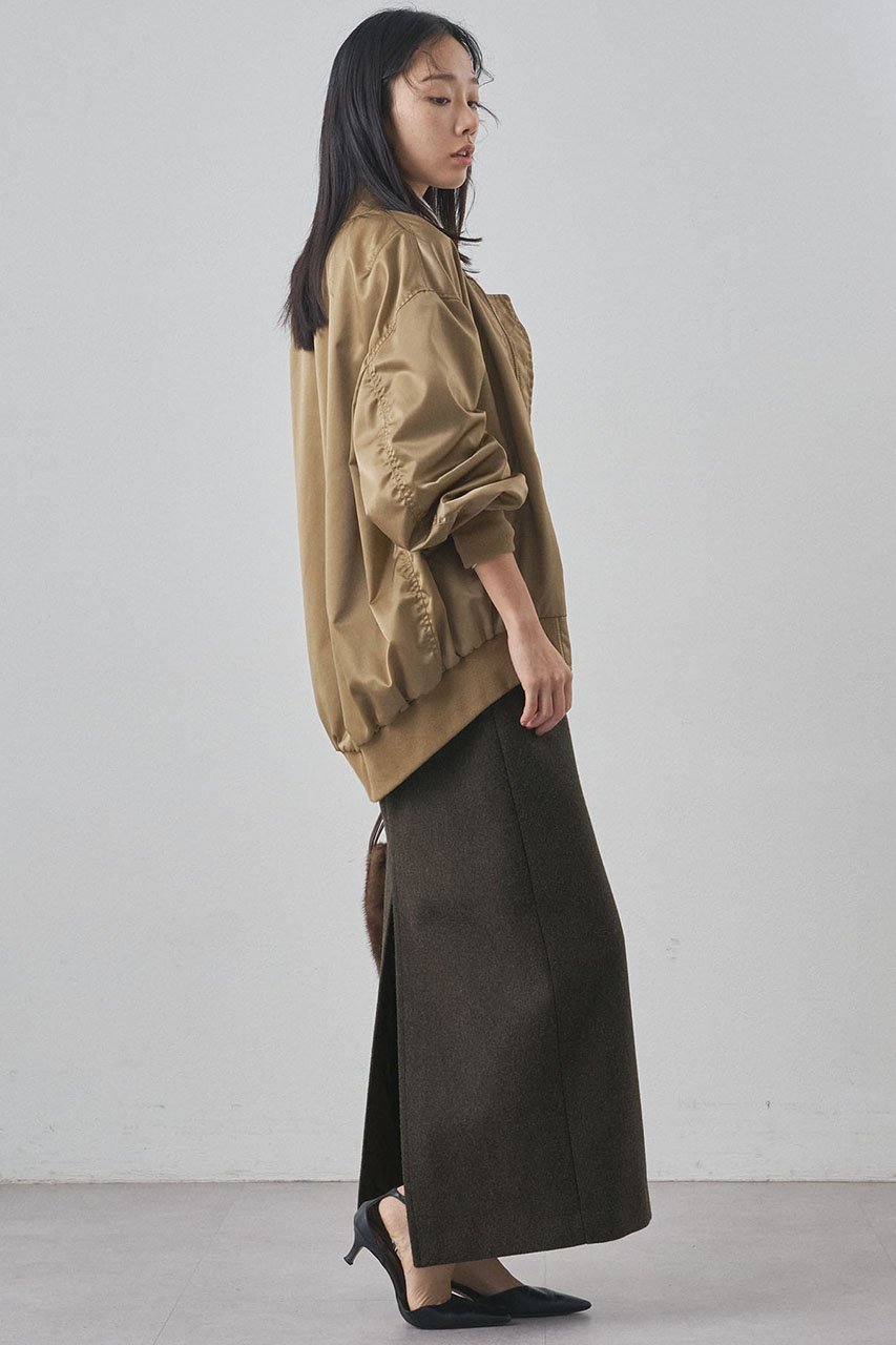 【ウィムガゼット/Whim Gazette】のメルトンスリットスカート 人気、トレンドファッション・服の通販 founy(ファニー)  ファッション Fashion レディースファッション Fashion for Women スカート Skirts ロングスカート Long Skirts / Maxi & Midi Skirts ストレート Straight, Straight Cut スリット Slit, Slit Detail マニッシュ Mannish, Boyish メルトン Melton, Heavy Wool ロング Long, Long-Length 新作・新入荷 New Arrivals / New In other-5|ID: prp329100004752873 ipo3291000000034376254