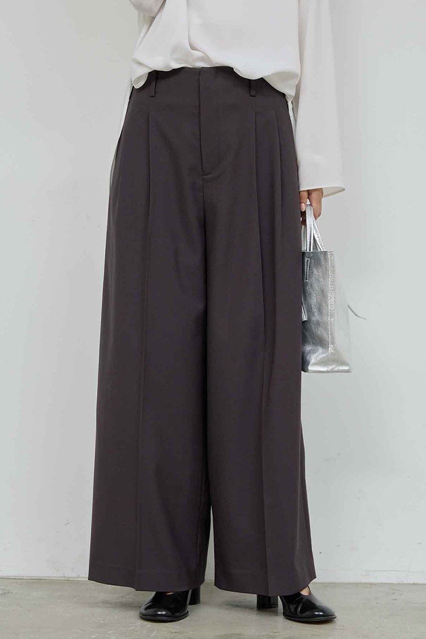 【ガリャルダガランテ/GALLARDAGALANTE】のベルトレスタックワイドパンツ インテリア・キッズ・メンズ・レディースファッション・服の通販 founy(ファニー) 　ファッション　Fashion　レディースファッション　Fashion for Women　パンツ　Pants & Trousers　ベルト&ウエストマーク　Belts & Waist Accessories　おすすめ　Recommended / Our Picks　スタイリッシュ　Stylish, Fashionable　ポケット　Pocket, Pocket Detail　ワイド　Wide, Wide Fit　ビジネス 仕事 通勤　Business / Work / Commuting　新作・新入荷　New Arrivals / New In　チャコールグレー|ID: prp329100004752877 ipo3291000000034376277