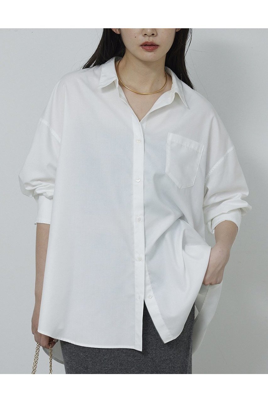 【ガリャルダガランテ/GALLARDAGALANTE】のオーバーシャツ インテリア・キッズ・メンズ・レディースファッション・服の通販 founy(ファニー)  ファッション Fashion レディースファッション Fashion for Women トップス・カットソー Cut & Sew Tops シャツ・ブラウス・オフィスカジュアル Elegant Blouses & Button-Ups おすすめ Recommended / Our Picks シンプル Simple, Minimal ストライプ Stripe, Striped Pattern スリーブ Sleeve, Long Sleeve / Short Sleeve ロング Long, Long-Length 新作・新入荷 New Arrivals / New In 羽織 Haori, Light Jacket ホワイト|ID: prp329100004752879 ipo3291000000034376293