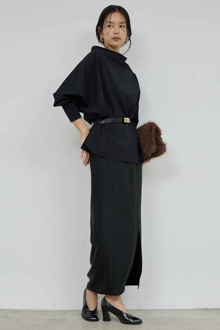 【ガリャルダガランテ/GALLARDAGALANTE】のドレープボトルポンチ 人気、トレンドファッション・服の通販 founy(ファニー) 　ファッション　Fashion　レディースファッション　Fashion for Women　トップス・カットソー　Cut & Sew Tops　シャツ・ブラウス・オフィスカジュアル　Elegant Blouses & Button-Ups　ロングTシャツ・Tシャツ　Longline T-Shirts & Tees　カットソー・ベーシックTシャツ　Cut-and-Sewn Tops / Stretch Tees & Basics　なめらか　Smooth, Silky Texture　エレガント 上品　Elegant　スリーブ　Sleeve, Long Sleeve / Short Sleeve　ドレープ　Drape, Draping Fabric　ロング　Long, Long-Length　other-3|ID: prp329100004752880 ipo3291000000035385926