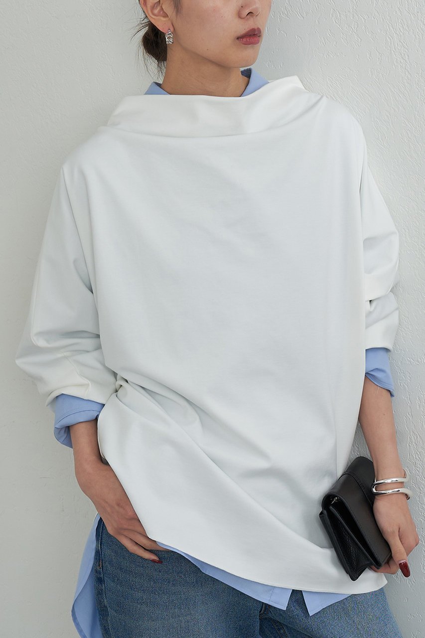 【ガリャルダガランテ/GALLARDAGALANTE】のドレープボトルポンチ 人気、トレンドファッション・服の通販 founy(ファニー) ファッション Fashion レディースファッション Fashion for Women トップス・カットソー Cut & Sew Tops シャツ・ブラウス・オフィスカジュアル Elegant Blouses & Button-Ups ロングTシャツ・Tシャツ Longline T-Shirts & Tees カットソー・ベーシックTシャツ Cut-and-Sewn Tops / Stretch Tees & Basics なめらか Smooth, Silky Texture エレガント 上品 Elegant スリーブ Sleeve, Long Sleeve / Short Sleeve ドレープ Drape, Draping Fabric ロング Long, Long-Length other-1|ID: prp329100004752880 ipo3291000000035538115