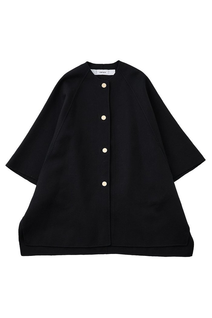 【ザ ストア バイ シー/THE STORE by C】の【COCUCA】リバーカラーケープ インテリア・キッズ・メンズ・レディースファッション・服の通販 founy(ファニー) https://founy.com/ ファッション Fashion レディースファッション Fashion for Women アウター Coat / Outerwear Collection コート・ロングコート・ピーコート Long Coats, Peacoats & More クラシック Classic, Timeless Style スリット Slit, Slit Detail メタル Metal, Metal Parts ロング Long, Long-Length 別注 Limited Edition, Custom Order 新作・新入荷 New Arrivals / New In |ID: prp329100004752920 ipo3291000000034376570