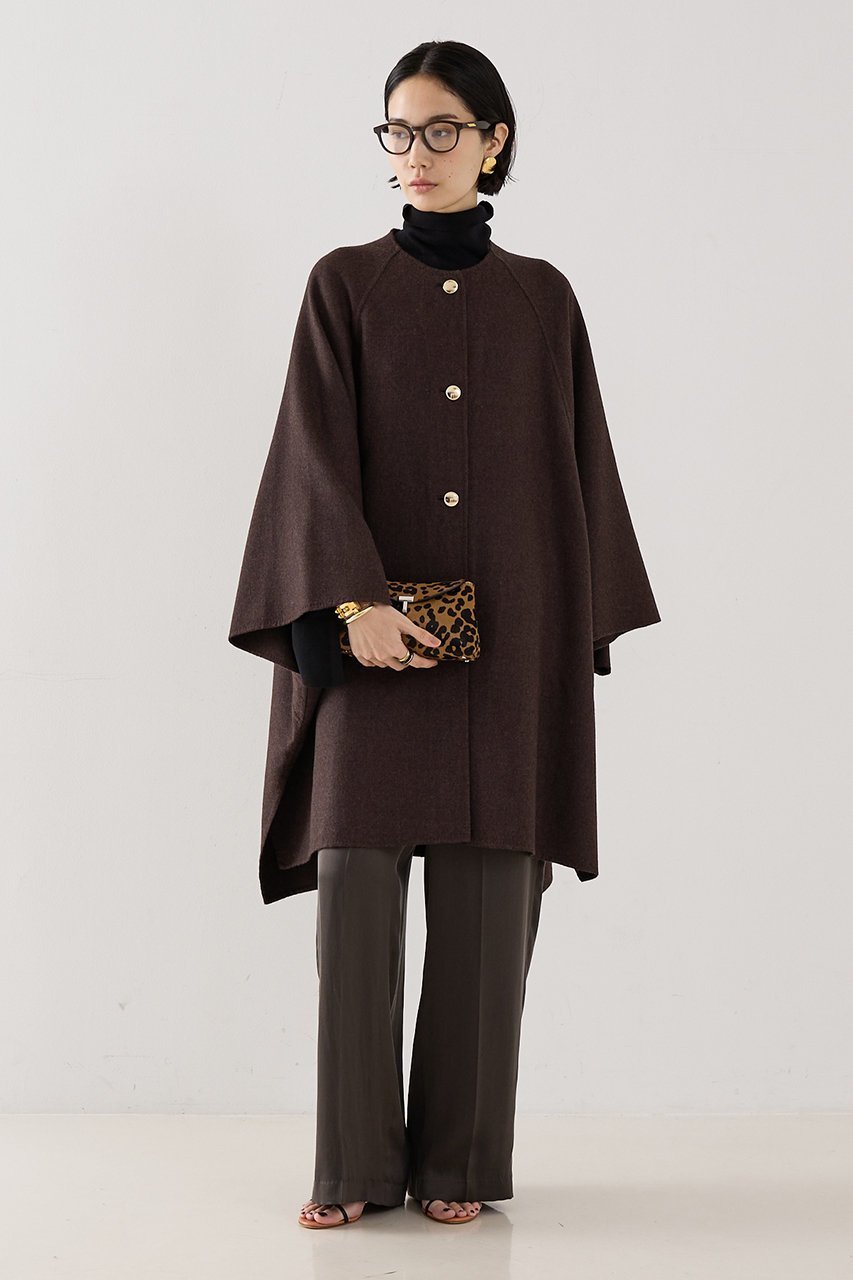 【ザ ストア バイ シー/THE STORE by C】の【V】【COCUCA】リバーカラーケープ 人気、トレンドファッション・服の通販 founy(ファニー) 　ファッション　Fashion　レディースファッション　Fashion for Women　アウター　Coat / Outerwear Collection　コート・ロングコート・ピーコート　Long Coats, Peacoats & More　クラシック　Classic, Timeless Style　スリット　Slit, Slit Detail　メタル　Metal, Metal Parts　ロング　Long, Long-Length　別注　Limited Edition, Custom Order　other-6|ID: prp329100004752920 ipo3291000000035803986