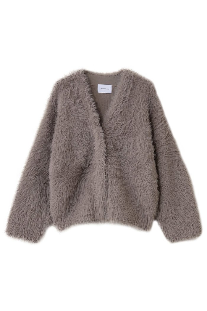 【スタニングルアー/STUNNING LURE】のロングフェザーカーディガン インテリア・キッズ・メンズ・レディースファッション・服の通販 founy(ファニー) https://founy.com/ ファッション Fashion レディースファッション Fashion for Women トップス・カットソー Cut & Sew Tops ニット Knit Tops & Sweaters カーディガン・羽織り Layered Style Cardigans カーディガン Cardigan, Knitwear ダウン Down, Puffer デコルテ Décolleté, Neckline デニム Denim, Jeans Material フェザー Feather, Feather Detail ロング Long, Long-Length |ID: prp329100004752948 ipo3291000000036766041