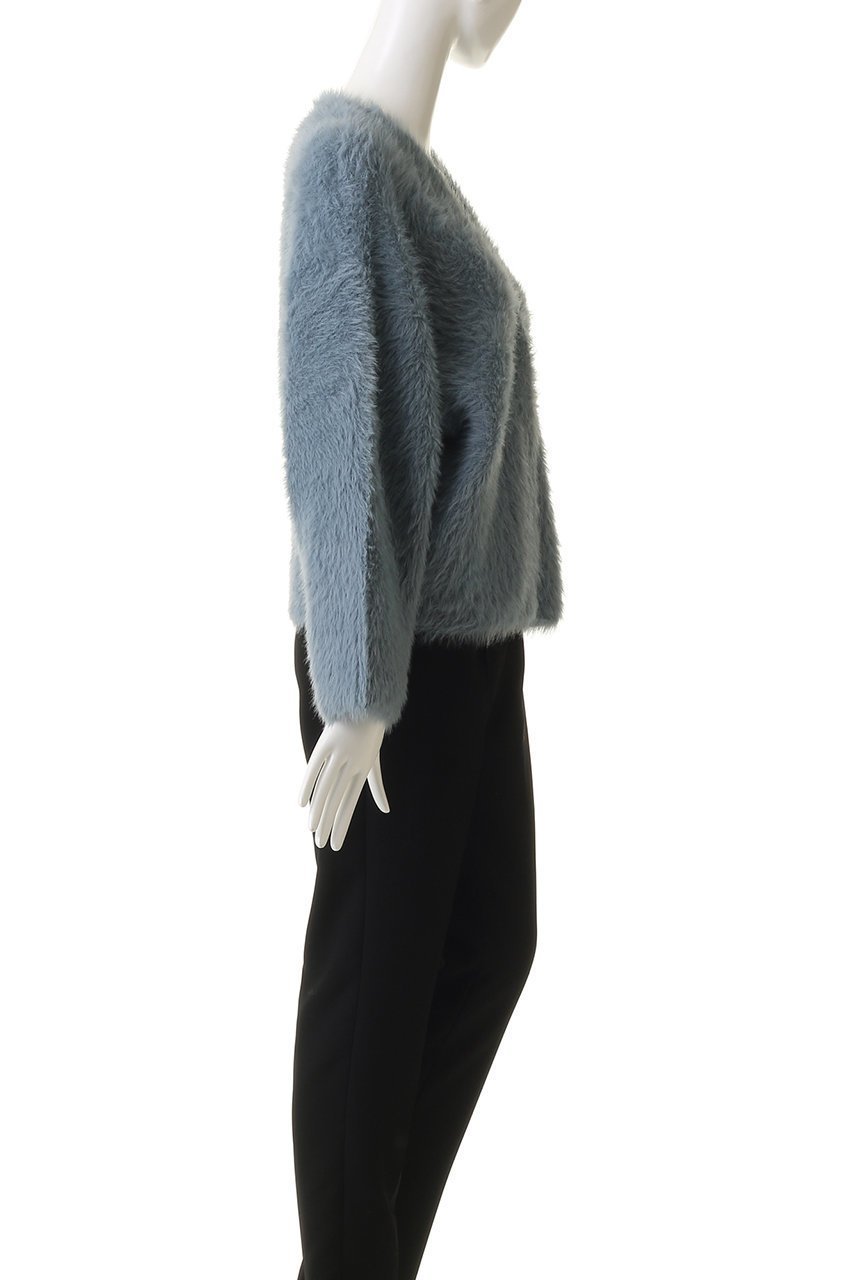 【スタニングルアー/STUNNING LURE】のロングフェザーカーディガン 人気、トレンドファッション・服の通販 founy(ファニー) 　ファッション　Fashion　レディースファッション　Fashion for Women　トップス・カットソー　Cut & Sew Tops　ニット　Knit Tops & Sweaters　カーディガン・羽織り　Layered Style Cardigans　カーディガン　Cardigan, Knitwear　ダウン　Down, Puffer　デコルテ　Décolleté, Neckline　デニム　Denim, Jeans Material　フェザー　Feather, Feather Detail　ロング　Long, Long-Length　other-3|ID: prp329100004752948 ipo3291000000036766051