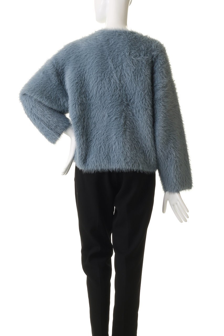 【スタニングルアー/STUNNING LURE】のロングフェザーカーディガン 人気、トレンドファッション・服の通販 founy(ファニー) 　ファッション　Fashion　レディースファッション　Fashion for Women　トップス・カットソー　Cut & Sew Tops　ニット　Knit Tops & Sweaters　カーディガン・羽織り　Layered Style Cardigans　カーディガン　Cardigan, Knitwear　ダウン　Down, Puffer　デコルテ　Décolleté, Neckline　デニム　Denim, Jeans Material　フェザー　Feather, Feather Detail　ロング　Long, Long-Length　other-4|ID: prp329100004752948 ipo3291000000036766052