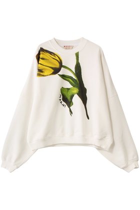 【マルニ/MARNI】 チューリッププリントスウェット人気、トレンドファッション・服の通販 founy(ファニー) ファッション Fashion レディースファッション Fashion for Women トップス・カットソー Cut & Sew Tops シャツ・ブラウス・オフィスカジュアル Elegant Blouses & Button-Ups レディースパーカー・カジュアルフーディー Casual Hoodies & Sweatshirts ロングTシャツ・Tシャツ Longline T-Shirts & Tees スウェット・クルーネックトップス Sweatshirts & Crewnecks / Relaxed Fit Sweat Tops カットソー・ベーシックTシャツ Cut-and-Sewn Tops / Stretch Tees & Basics おすすめ Recommended / Our Picks スウェット / スエット Sweatshirt, Sweatwear チューリップ Tube, Tube Top デニム Denim, Jeans Material フェミニン Feminine, Girly プリント Print, Printed Pattern モチーフ Motif, Design Theme ロンドン London Style, British Inspired 新作・新入荷 New Arrivals / New In |ID:prp329100004753977