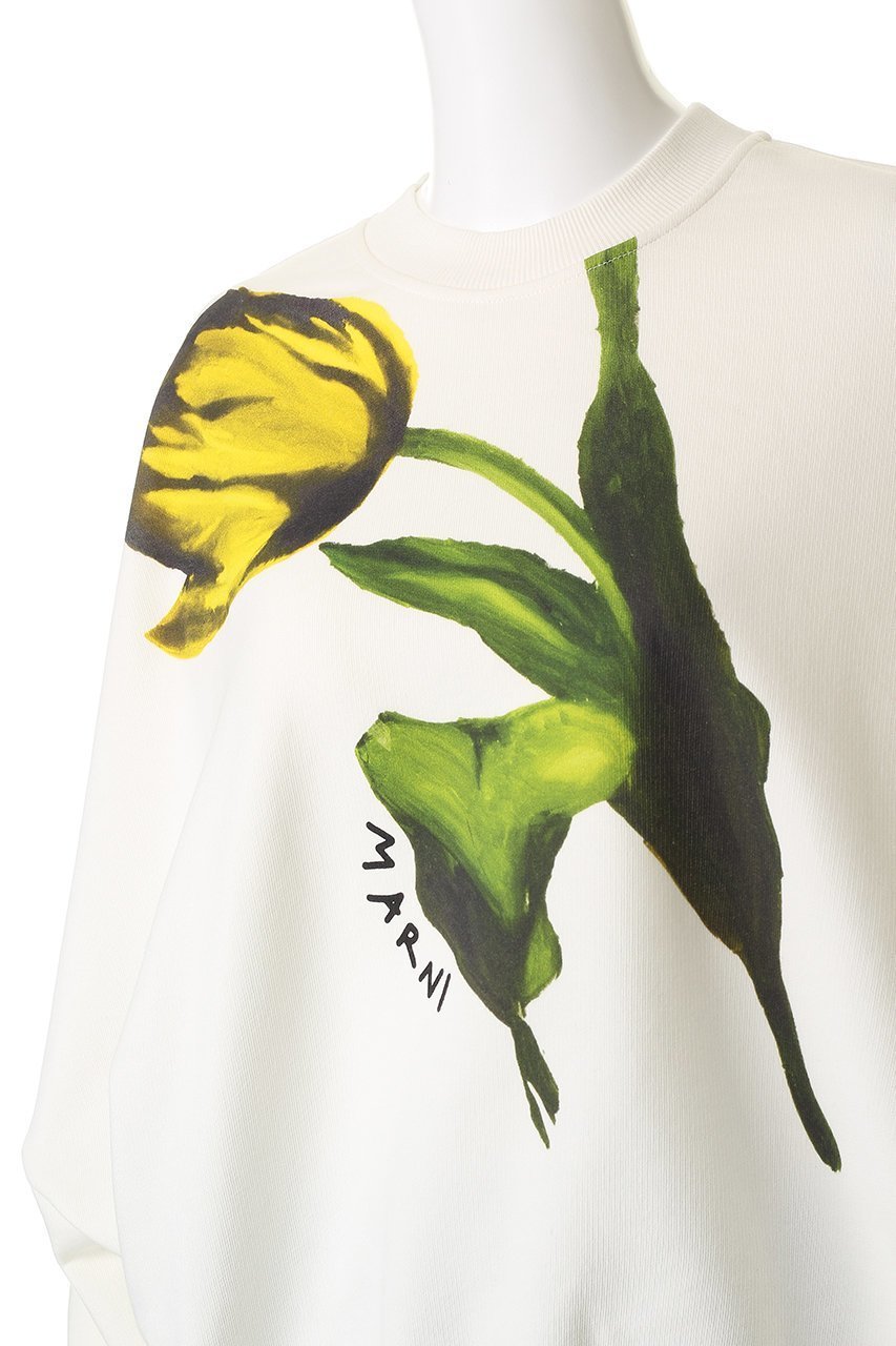 【マルニ/MARNI】のチューリッププリントスウェット 人気、トレンドファッション・服の通販 founy(ファニー)  ファッション Fashion レディースファッション Fashion for Women トップス・カットソー Cut & Sew Tops シャツ・ブラウス・オフィスカジュアル Elegant Blouses & Button-Ups レディースパーカー・カジュアルフーディー Casual Hoodies & Sweatshirts ロングTシャツ・Tシャツ Longline T-Shirts & Tees スウェット・クルーネックトップス Sweatshirts & Crewnecks / Relaxed Fit Sweat Tops カットソー・ベーシックTシャツ Cut-and-Sewn Tops / Stretch Tees & Basics おすすめ Recommended / Our Picks スウェット / スエット Sweatshirt, Sweatwear チューリップ Tube, Tube Top デニム Denim, Jeans Material フェミニン Feminine, Girly プリント Print, Printed Pattern モチーフ Motif, Design Theme ロンドン London Style, British Inspired 新作・新入荷 New Arrivals / New In other-5|ID: prp329100004753977 ipo3291000000034386579