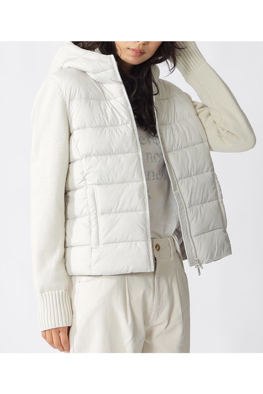 【エコアルフ/ECOALF】のDENALI ニットコンビ アウター / DENALI KNIT WOMAN インテリア・キッズ・メンズ・レディースファッション・服の通販 founy(ファニー) 　ファッション　Fashion　レディースファッション　Fashion for Women　アウター　Coat / Outerwear Collection　レディースジャケット・軽アウター　Jackets　ブルゾンジャケット・スポーティアウター　Blouson Jackets　インナー　Innerwear　コンビ　Combo, Combination Style　ジップ　Zip, Zipper　ジャケット　Jacket, Outerwear　フィット　Fit, Slim Fit　ブルゾン　Blouson, Bomber Jacket　ブロッキング　Color Blocking, Panel Design　ポケット　Pocket, Pocket Detail　新作・新入荷　New Arrivals / New In　オフホワイト|ID: prp329100004753984 ipo3291000000034386636