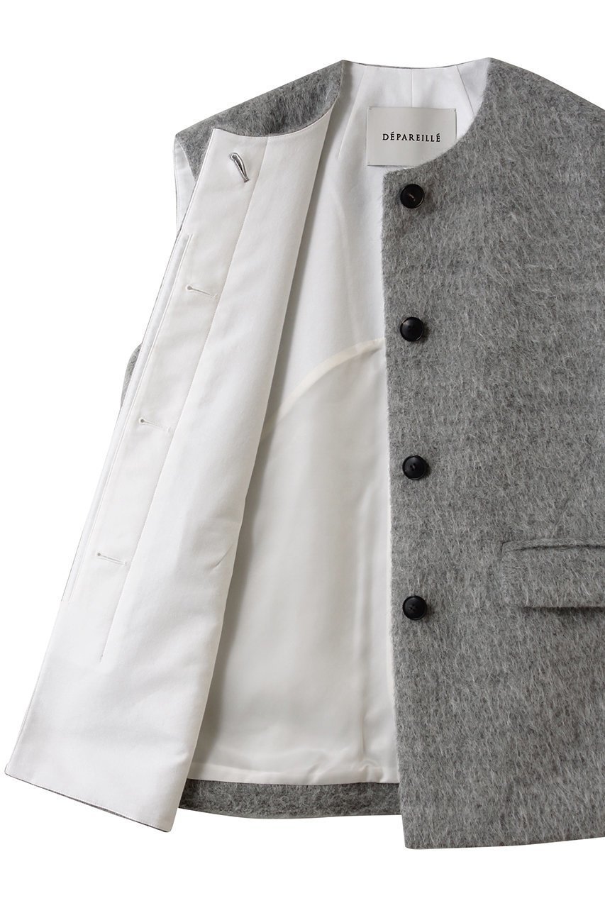 【デパリエ/DEPAREILLE】のアルパカモヘアシャギージレ 人気、トレンドファッション・服の通販 founy(ファニー)  ファッション Fashion レディースファッション Fashion for Women アウター Coat / Outerwear Collection レディースジャケット・軽アウター Jackets ジャケット Jacket, Outerwear フロント Front, Front Design ベスト Vest, Waistcoat マニッシュ Mannish, Boyish ラグジュアリー Luxury, Elegant 新作・新入荷 New Arrivals / New In other-7|ID: prp329100004753988 ipo3291000000034386666