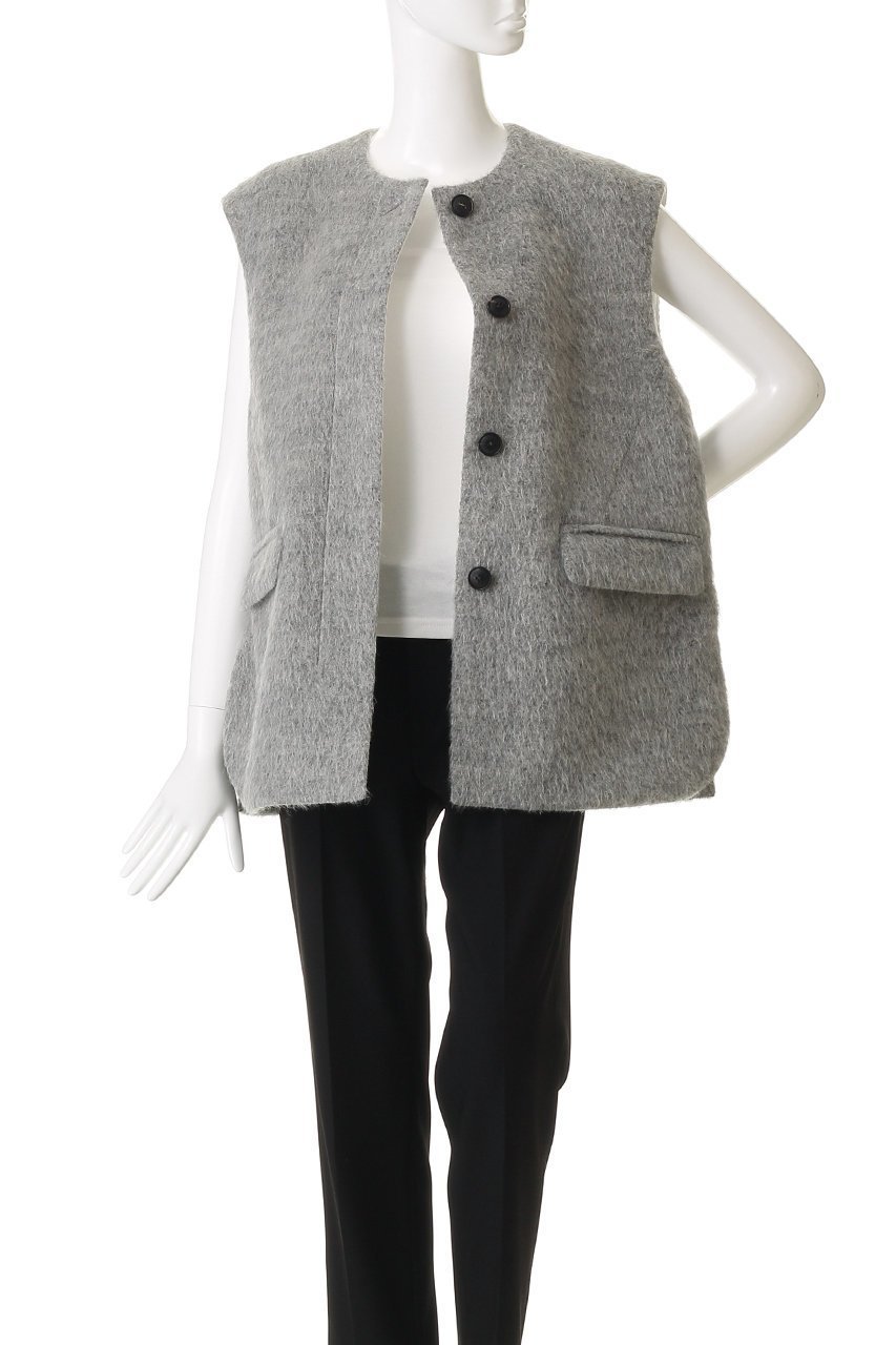 【デパリエ/DEPAREILLE】のアルパカモヘアシャギージレ 人気、トレンドファッション・服の通販 founy(ファニー) 　ファッション　Fashion　レディースファッション　Fashion for Women　アウター　Coat / Outerwear Collection　レディースジャケット・軽アウター　Jackets　ジャケット　Jacket, Outerwear　フロント　Front, Front Design　ベスト　Vest, Waistcoat　マニッシュ　Mannish, Boyish　ラグジュアリー　Luxury, Elegant　other-8|ID: prp329100004753988 ipo3291000000036957727