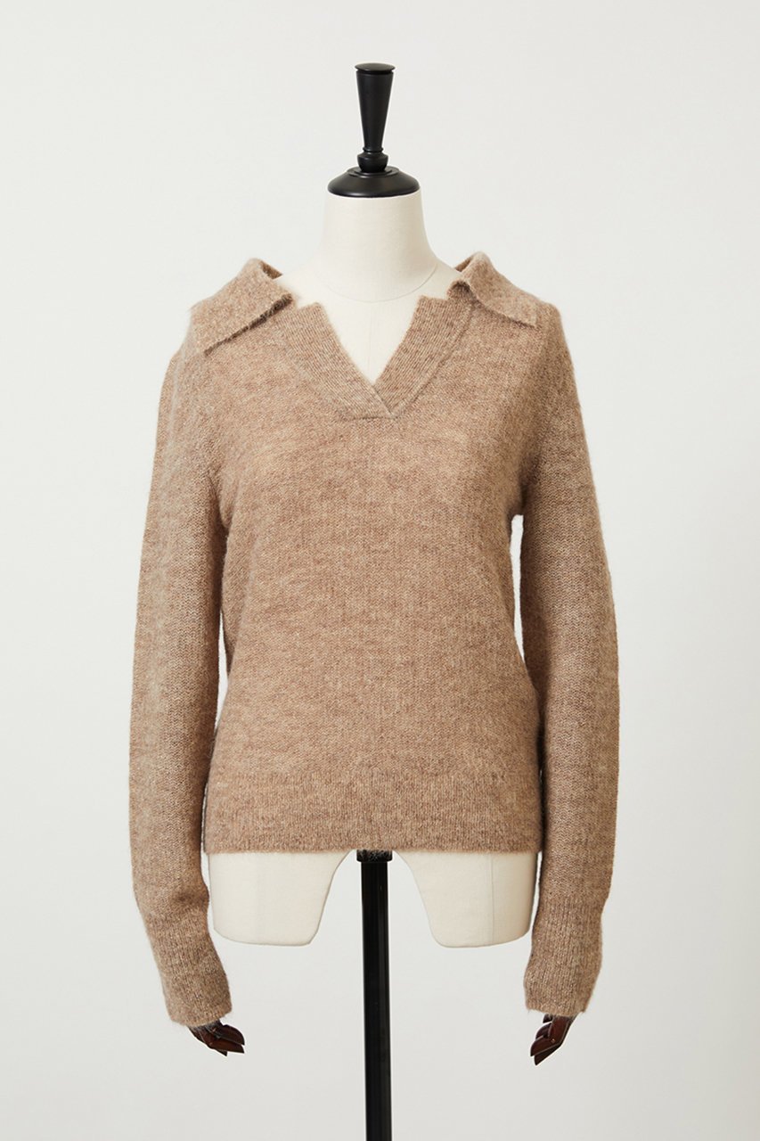 【オーヴィル/EAUVIRE】のポロヘンリープルオーバー インテリア・キッズ・メンズ・レディースファッション・服の通販 founy(ファニー)  ファッション Fashion レディースファッション Fashion for Women トップス・カットソー Cut & Sew Tops ニット Knit Tops & Sweaters カジュアルプルオーバー・ニットトップス Pullovers & Knit Tops / Casual Pullovers エレガント 上品 Elegant コンパクト Compact, Small Size シルク Silk, 100% Silk ドレープ Drape, Draping Fabric バランス Balance, Style Balance ボトム Bottoms, Lower Wear 新作・新入荷 New Arrivals / New In ベージュ|ID: prp329100004753996 ipo3291000000034386727