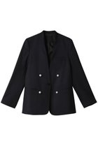 【チノ/CINOH】の【BLACK FORMAL】ノーカラー ジャケット 人気、トレンドファッション・服の通販 founy(ファニー) ファッション Fashion レディースファッション Fashion for Women アウター Coat / Outerwear Collection レディースジャケット・軽アウター Jackets ノーカラージャケット / シンプル上品コーデ Collarless Jackets 2026年 2026 エレガント 上品 Elegant オケージョン Occasion Wear シンプル Simple, Minimal ジャケット Jacket, Outerwear パール Pearl, Pearl Accent フロント Front, Front Design マニッシュ Mannish, Boyish 夏 Summer 定番 Standard, Basic Item 春 Spring S/S・春夏 SS, Spring/Summer, Warm Season thumbnail ネイビー/パール|ID: prp329100004754025 ipo3291000000035443670