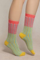 【ブルーフォレ/BLEUFORET】の6567 ストライプウールソックス ピンク|ID: prp329100004754031 ipo3291000000034387178