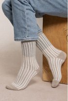 【ブルーフォレ/BLEUFORET】の6567 ストライプウールソックス グレー|ID: prp329100004754031 ipo3291000000035949706