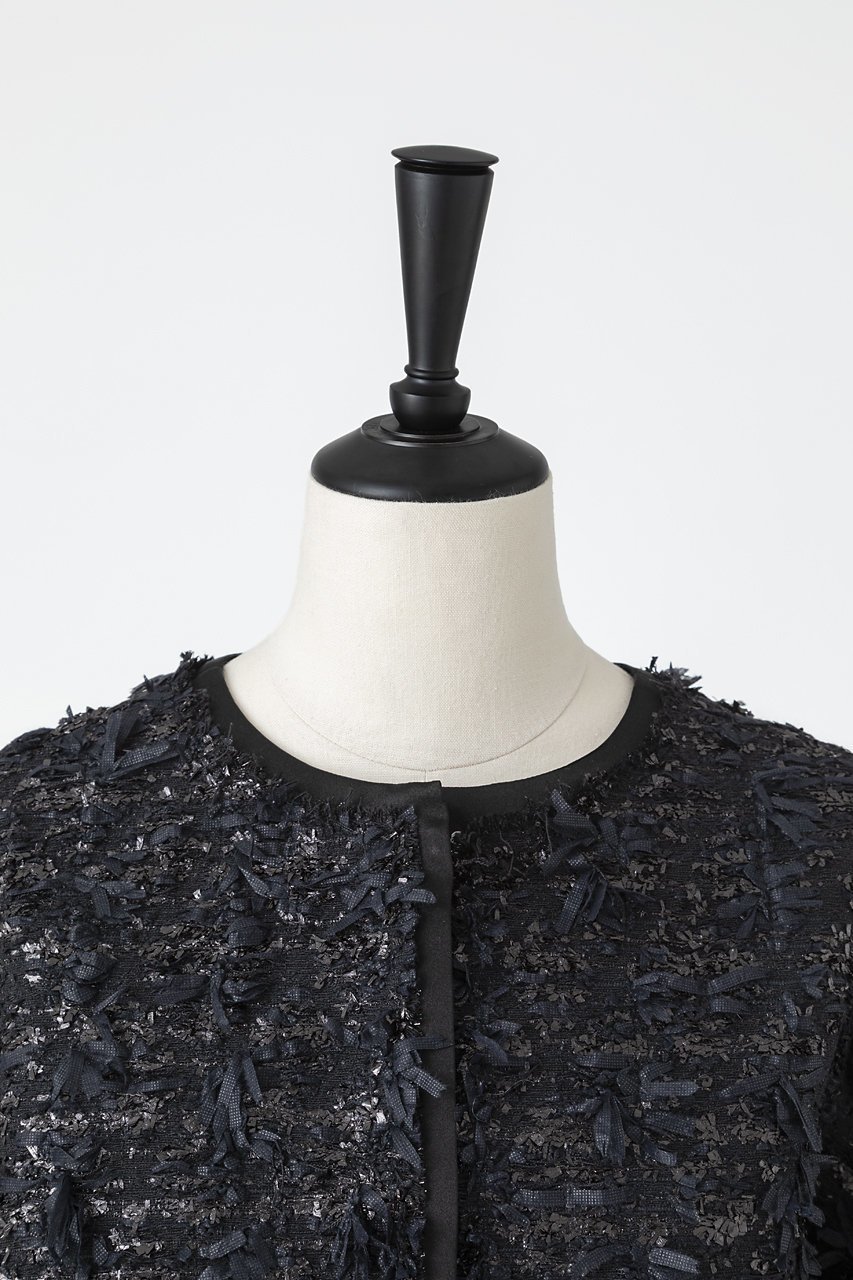 【オーヴィル/EAUVIRE】のリボンツイードジャケット 人気、トレンドファッション・服の通販 founy(ファニー)  ファッション Fashion レディースファッション Fashion for Women アウター Coat / Outerwear Collection レディースジャケット・軽アウター Jackets 2025年 2025 2025-2026秋冬・A/W Autumn/Winter 2025–26 AW25–26 おすすめ Recommended / Our Picks サテン Satin, Glossy Fabric シルク Silk, 100% Silk ジャケット Jacket, Outerwear スペシャル Special, Limited Edition ツイード Twill, Twill Weave デニム Denim, Jeans Material バランス Balance, Style Balance フランス France, French フロント Front, Front Design ポケット Pocket, Pocket Detail エレガント 上品 Elegant 今季 This Season, Current Season A/W・秋冬 Autumn/Winter other-4|ID: prp329100004754034 ipo3291000000034387205