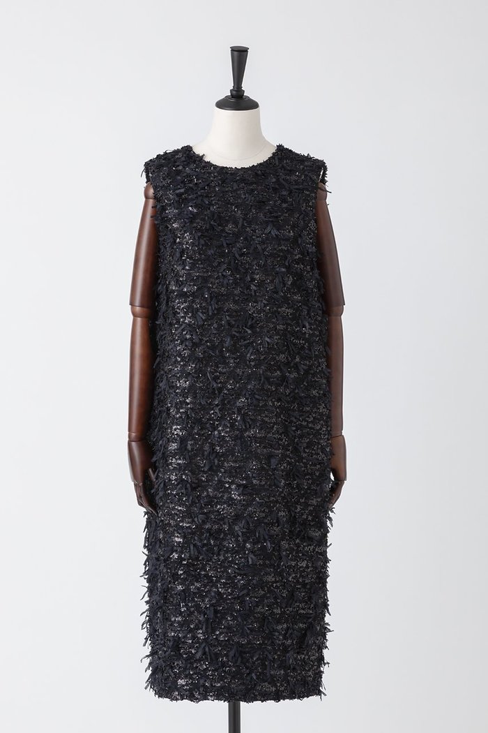 【オーヴィル/EAUVIRE】のリボンツイードワンピース インテリア・キッズ・メンズ・レディースファッション・服の通販 founy(ファニー) https://founy.com/ ファッション Fashion レディースファッション Fashion for Women ワンピース Dresses チュニック Tunic Tops & Dresses おすすめ Recommended / Our Picks スペシャル Special, Limited Edition チュニック Tunic, Long Top ツイード Twill, Twill Weave ノースリーブ Sleeveless, No-Sleeve フランス France, French エレガント 上品 Elegant |ID: prp329100004754035 ipo3291000000036138431