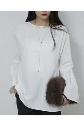 【ガリャルダガランテ/GALLARDAGALANTE】 ジョーゼットベルスリーブブラウス人気、トレンドファッション・服の通販 founy(ファニー) ファッション Fashion レディースファッション Fashion for Women トップス・カットソー Cut & Sew Tops シャツ・ブラウス・オフィスカジュアル Elegant Blouses & Button-Ups おすすめ Recommended / Our Picks スリーブ Sleeve, Long Sleeve / Short Sleeve ロング Long, Long-Length エレガント 上品 Elegant 新作・新入荷 New Arrivals / New In |ID:prp329100004755341