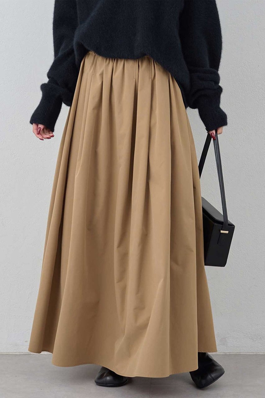 【ガリャルダガランテ/GALLARDAGALANTE】のタフタフレアスカート インテリア・キッズ・メンズ・レディースファッション・服の通販 founy(ファニー) 　ファッション　Fashion　レディースファッション　Fashion for Women　スカート　Skirts　Aライン・フレアスカート　A-Line & Flared Skirts　ロングスカート　Long Skirts / Maxi & Midi Skirts　ギャザー　Gathered, Ruffled　シンプル　Simple, Minimal　タフタ　Taffeta, Structured Fabric　フレア　Flare, Flared　ロング　Long, Long-Length　エレガント 上品　Elegant　新作・新入荷　New Arrivals / New In　キャメル|ID: prp329100004755342 ipo3291000000034396729